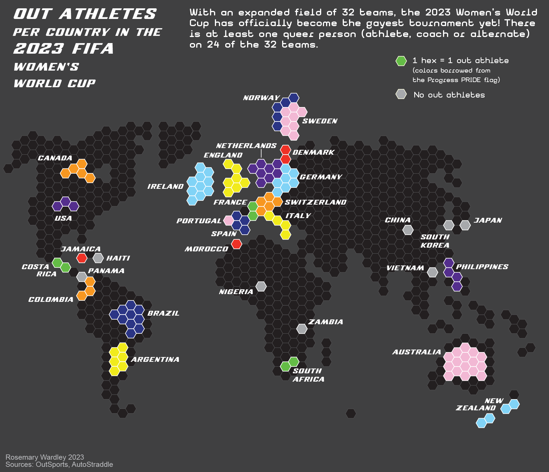 Gay World Cup 2023 map