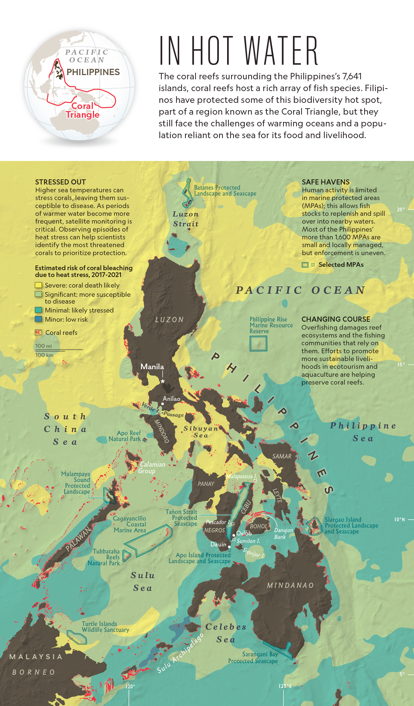 Philippines Coral map
